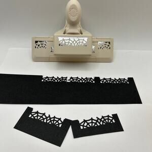 Martha Stewart Craft Edge Border Paper Punch SPIDER WEB Halloween Scrapbooking